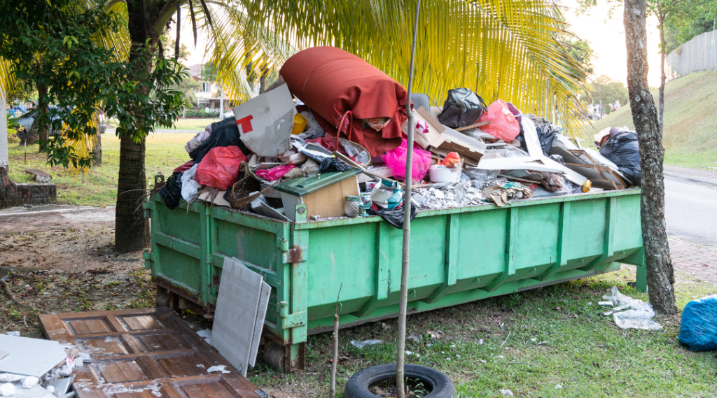 a container full of trash